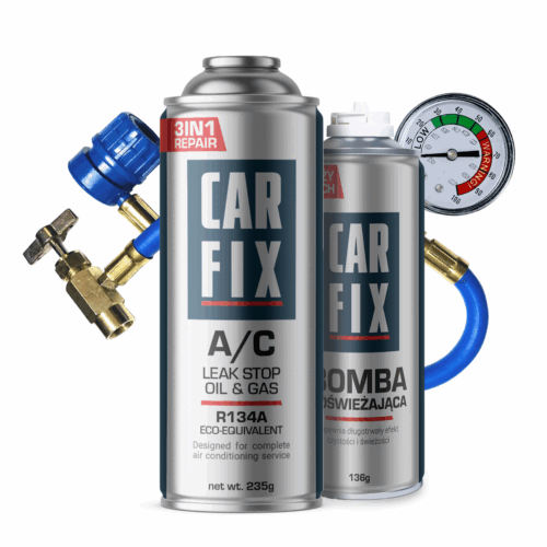 CarFix 3in1 AC Gas Refill R134a + Gauge Hose + Refreshing Bomb