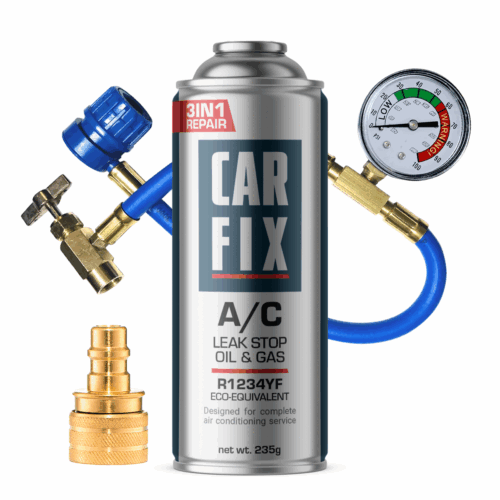CarFix 3in1 AC Gas Refill R1234yf + Gauge Hose + YF Adapter