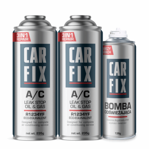 CarFix 3in1 2x AC Gas Refill R1234yf + Refreshing Bomb