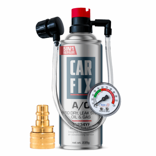 CARFIX HOBBY 5in1 AC Gas Refill R1234YF + YF Adapter + Built-In Gauge Hose