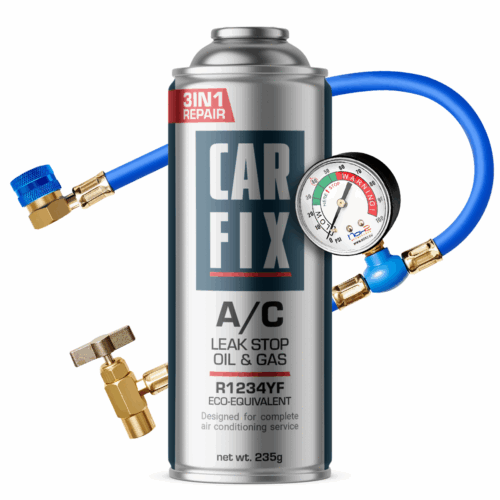 CarFix 3-in-1 Air Conditioning Recharge Gas R1234yf + YF Gauge Hose