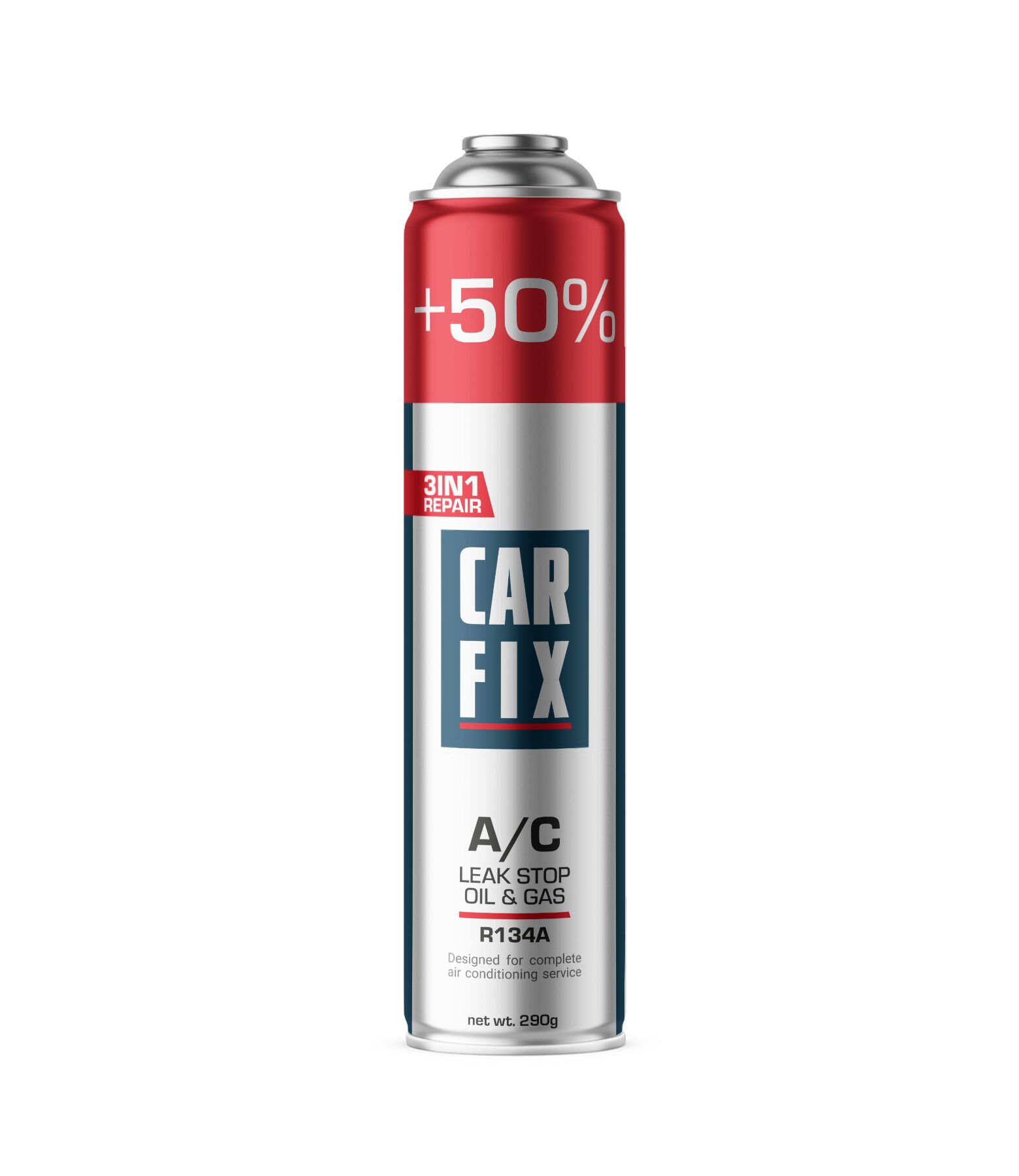 50plus_r134A_3in1 CarFix XXL 3w1 2x Gaz Do Nabijania Klimatyzacji R134a - obrazek 1